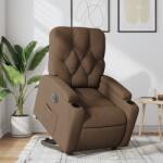 vidaXL Fotoliu electric rabatabil cu ridicare, maro, textil GartenMobel Dekor (3204738)