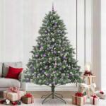 vidaXL Brad de Craciun artificial Verde 240 cm PVC si Plastic si Otel GartenMobel Dekor (3395263)