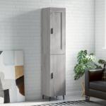 vidaXL Dulap înalt, gri sonoma, 34, 5x34x180 cm, lemn prelucrat GartenMobel Dekor (3200151) Comoda