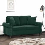 vidaXL Perne decorative, 2 buc. , verde închis, 40x40 cm, catifea GartenMobel Dekor (349487)