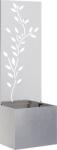 vidaXL Ghiveci de Gradina cu Panou Decorativ Argintiu 50 x 140 cm GartenMobel Dekor (876480)
