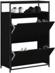 vidaXL Pantofar, negru, 75x34x112 cm, lemn compozit GartenMobel Dekor (840034) Pantofar