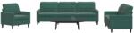 vidaXL Set de canapele cu perne, 4 piese, verde închis, catifea GartenMobel Dekor (3278443) Canapea