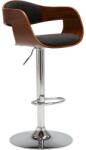 vidaXL Scaun de bar, gri, lemn curbat si material textil GartenMobel Dekor (283119)