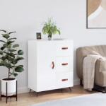 vidaXL Servanta, alb extralucios, 69, 5x34x90 cm, lemn compozit GartenMobel Dekor (827886) Comoda