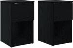 vidaXL Dulap de pat 2 pcs Stejar Negru 29 x 31, 5 x 49 cm GartenMobel Dekor (8001100)