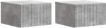 vidaXL Set 2 noptiere suspendate gri beton, 33 x 34, 5 x 20 cm, cu sertar (898432)