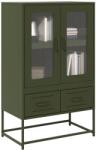 vidaXL Dulap înalt, verde masliniu, 68x39x111, 5 cm, otel GartenMobel Dekor (853366) Comoda
