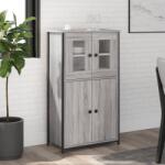 vidaXL Dulap înalt, gri sonoma, 62x32x106, 5 cm, lemn prelucrat GartenMobel Dekor (834208) Comoda