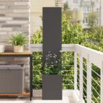 vidaXL Ghiveci de Gradina cu Panou Decorativ Negru 32 x 140 cm GartenMobel Dekor (876371)