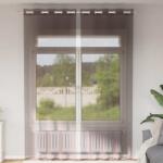 vidaXL Perdele Voile cu Oelii 2 buc Maro 140x300 cm GartenMobel Dekor (4102070)
