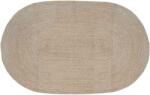 vidaXL Covor oval din iuta natur, lucrat manual, 152x245 cm, pentru interior (42010652) Covor