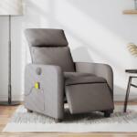 vidaXL Fotoliu electric de masaj rabatabil, gri taupe, textil GartenMobel Dekor (3206697)
