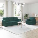 vidaXL Set de canapea 2 pcs Verde închis 201 x 80 x 85 cm tesatura GartenMobel Dekor (3407607) Canapea