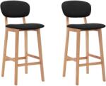 vidaXL Scaune de bar, 2 buc. , negru, material textil GartenMobel Dekor (289373)