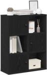vidaXL Biblioteca Stejar negru 60x24x76, 5 cm Lemn prelucrat GartenMobel Dekor (860383) Biblioteca