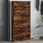 vidaXL Pantofar cu 4 sertare rabatabile, stejar fumuriu, 80x21x163, 5cm GartenMobel Dekor (3214368) Pantofar