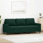 vidaXL Canapea cu 3 locuri, verde închis, 180 cm, catifea GartenMobel Dekor (359211) Canapea
