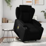 vidaXL Fotoliu electric masaj rabatabil cu ridicare, negru GartenMobel Dekor (3204565)
