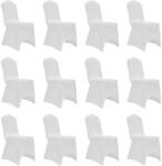 vidaXL Huse elastice pentru scaun, 12 buc. , alb GartenMobel Dekor (279090)