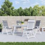 vidaXL Perne scaun cu spatar înalt 4 buc, gri, tesatura Oxford GartenMobel Dekor (361878)