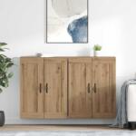vidaXL Cabinet suspendat 2 pcs Stejar Artizanal 69, 5 x 34 x 90 cm GartenMobel Dekor (3415575) Comoda