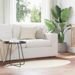 vidaXL Covor oval crem Huarte 160x230 cm, poliester, antiderapant (4103674) Covor