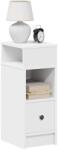 vidaXL Noptiera cu sertar alb 25x31x66 cm GartenMobel Dekor (858614)