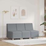 vidaXL Unitate Sofa Modulara Fara Brate 3 pcs Gri deschis GartenMobel Dekor (3399792) Canapea