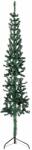 vidaXL Jumatate brad de Craciun subtire cu suport, verde, 150 cm GartenMobel Dekor (344600)