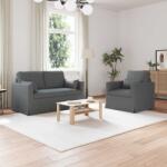 vidaXL Set de canapea 2 pcs Gri închis 139 x 78 x 80 cm tesatura GartenMobel Dekor (3407494) Canapea