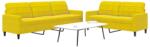 vidaXL Set de canapele cu perne, 2 piese, galben, catifea GartenMobel Dekor (3278477) Canapea