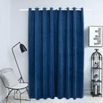 vidaXL Draperie opaca albastru închis 290x245cm catifea inele metalice GartenMobel Dekor (134531)