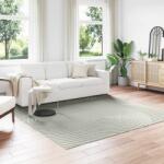 vidaXL Covor patrat verde Palmeras 240x240 cm, antiderapant, poliester (42022605) Covor
