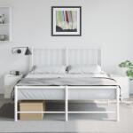 vidaXL Noptiere, 2 buc. , alb, 34, 5x39x44 cm, otel GartenMobel Dekor (841618)