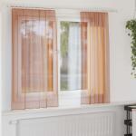 vidaXL Perdele Voile cu buzunare pentru bare 2 buc teracota GartenMobel Dekor (4102231)