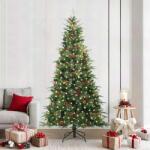 vidaXL Brad de Craciun artificial cu ramuri articulare Verde 240 cm GartenMobel Dekor (3397441)