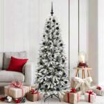 vidaXL Brad de Craciun artificial cu 300 LED cu suport Alb 180 cm GartenMobel Dekor (3396046)