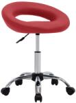 vidaXL Scaun de bucatarie pivotant, rosu vin, piele ecologica GartenMobel Dekor (3085835)
