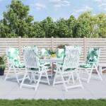 vidaXL Perne de scaun spatar înalt, 6 buc, model frunze, textil Oxford GartenMobel Dekor (377640)