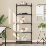 vidaXL Biblioteca cu 5 niveluri gri sonoma 60x30x154 cm lemn prelucrat GartenMobel Dekor (837660) Biblioteca