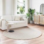 vidaXL Covor din Blana Faux de Iepure Olite Bej Ø 200 cm Poliester GartenMobel Dekor (42021649) Covor