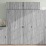 vidaXL Dulap înalt, gri sonoma, 80x42, 5x185 cm, lemn prelucrat GartenMobel Dekor (3281439) Comoda
