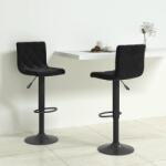 vidaXL Scaune de bar, 2 buc. , negru, catifea GartenMobel Dekor (333728)