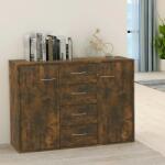 vidaXL Dulap lateral, stejar fumuriu, 88x30x65 cm, lemn compozit GartenMobel Dekor (815369) Comoda