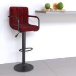 vidaXL Scaun de bar, rosu vin, catifea GartenMobel Dekor (334654)