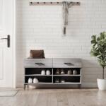 vidaXL Banca de pantofi, gri sonoma, 102x35x55 cm, lemn prelucrat GartenMobel Dekor (829746) Pantofar