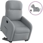 vidaXL Fotoliu electric rabatabil cu ridicare, gri deschis, textil GartenMobel Dekor (3302992)
