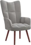 vidaXL Scaun de relaxare, gri deschis, catifea GartenMobel Dekor (328051)