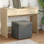 vidaXL Taburet Gri închis 41 x 41 x 40 cm Stofa si lemn prelucrat GartenMobel Dekor (876744)
